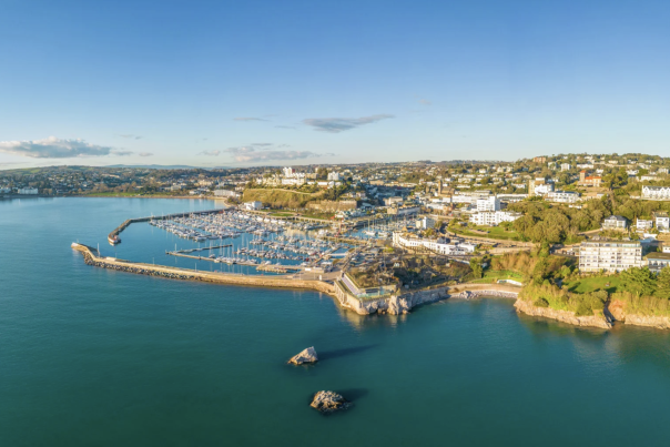 A view of torquay from the sea