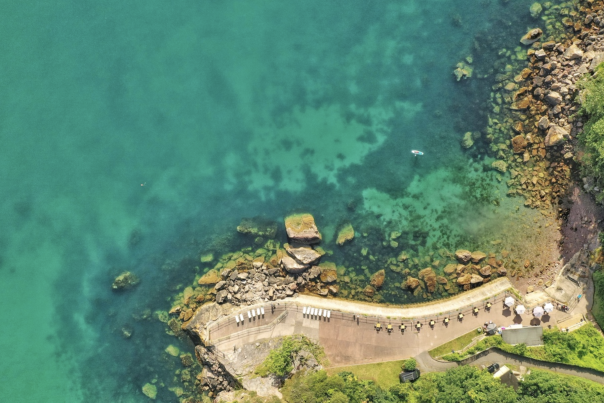 Ansteys Cove

Taken by Lloyd Cosway (Shortlisted, Sky Shot category, South West Coast Path Photographer of the Year 2024)