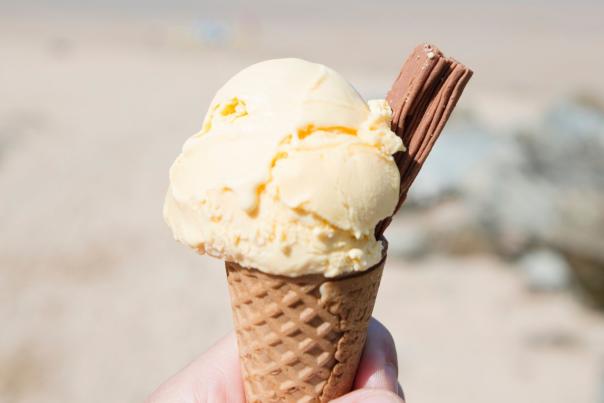 ice cream at the beach