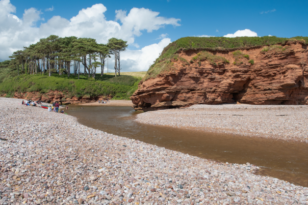 budleigh pebble beds view