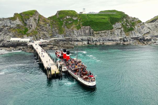 World's last seagoing paddle steamer returns to the Bristol Channel
