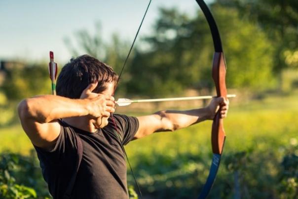 man doing archery