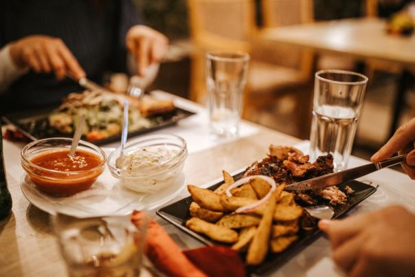 people eating dinner