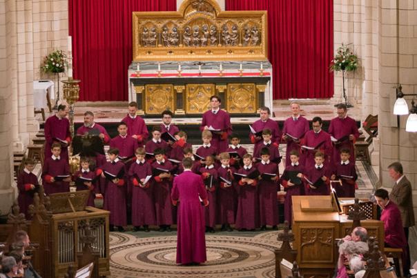 chior singing at buckfast abbey