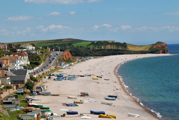 view of budleigh beach