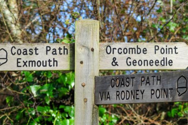 signpost for coastal walks