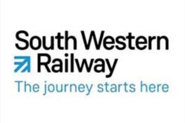 image shows the logo for south western railway