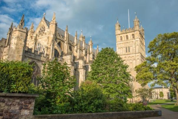 image shows Exeter Cathedral