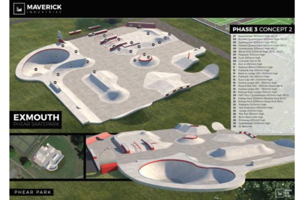 mock up of the skate park