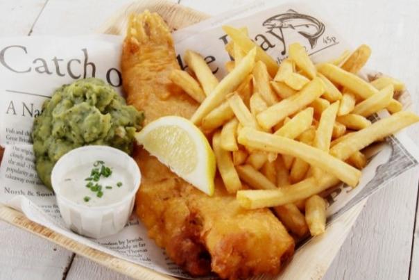 image shows fish and chips