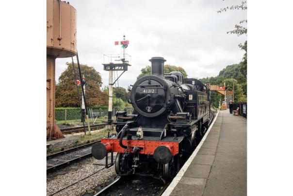steam train at the platform