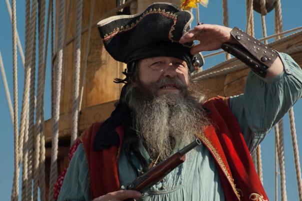 pirate stood on a ship