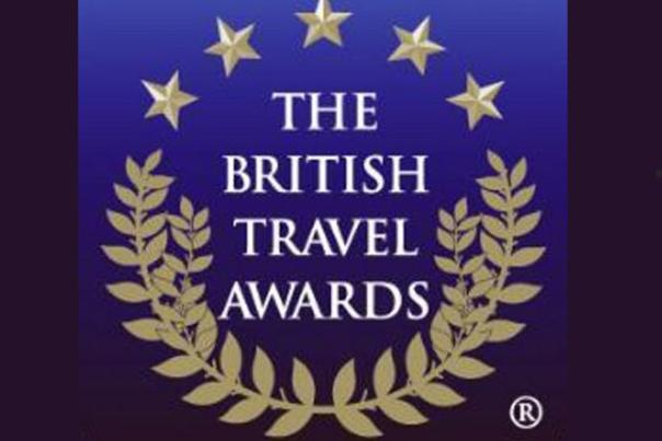 image shows logo for the british travel awards