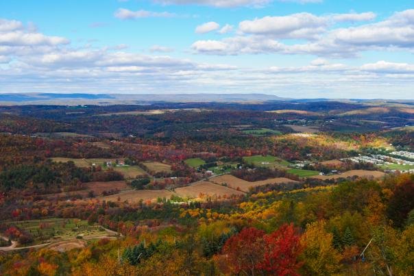 Fall foliage view from Blue Mountain Resort