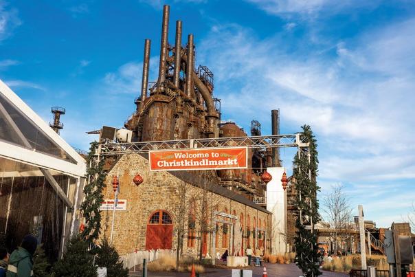 Photo of Christkindlmarkt entrance in Bethlehem, PA