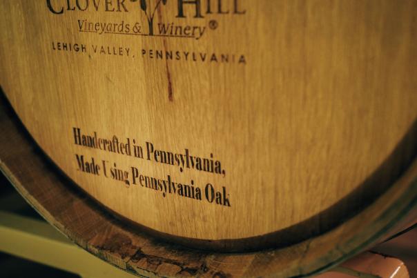Wine Barrel at Clover Hill Vineyards & Winery, Lehigh Valley PA