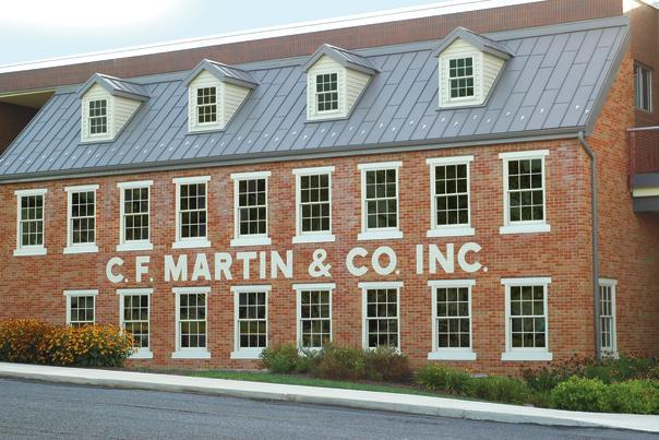 The exterior of the original C. F. Martin & Co, Inc in Nazareth, Pa