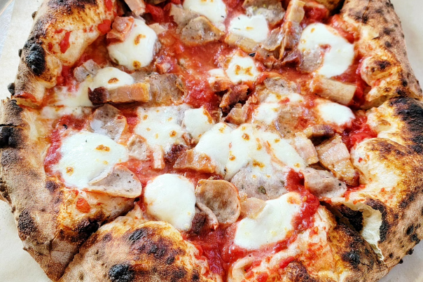Switchback Pizza and Red Balloon Cider in Emmaus