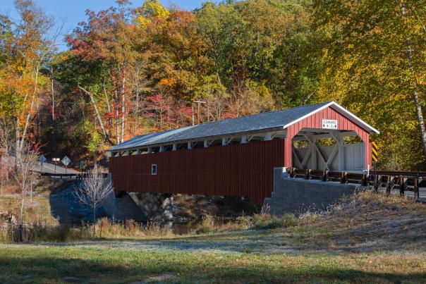 Schlicher's Covered Bridge in Fall