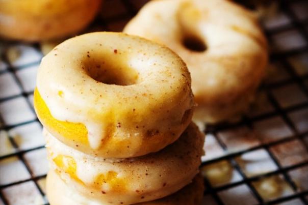 Stack of Fresh Pumpkin Spiced Donuts