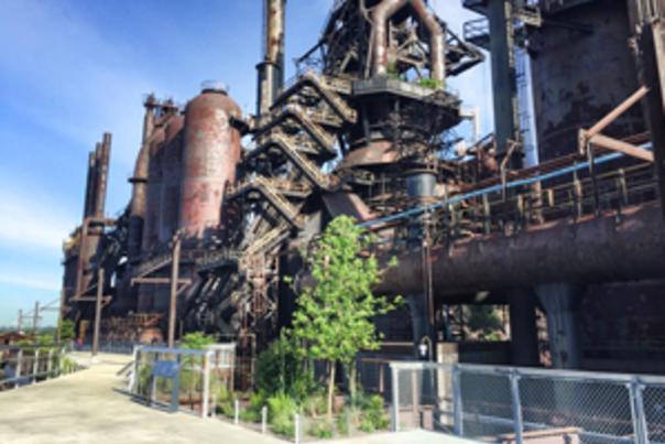 View the blast furnaces from a uniquer perspective.