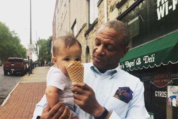 Ice Cream with Grandpa on Main Street, Bethlehem