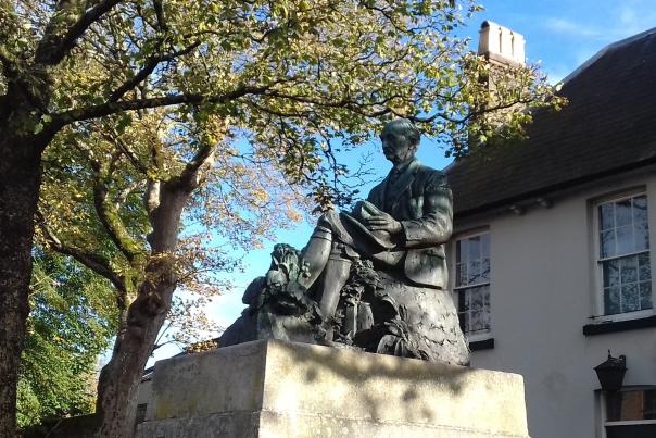 Thomas Hardy statue in Dorchester Dorset