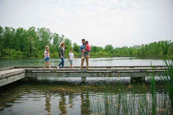 Family on Dock - Right Here Campaign