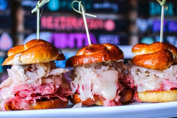 Set of Three Reuben Sliders from the Pint Room Dublin