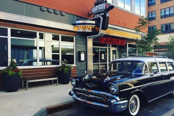 Exterior of Cap City Fine Diner at Bridge Park