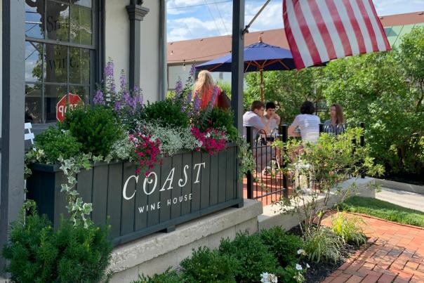 Coast Wine House patio and front porch