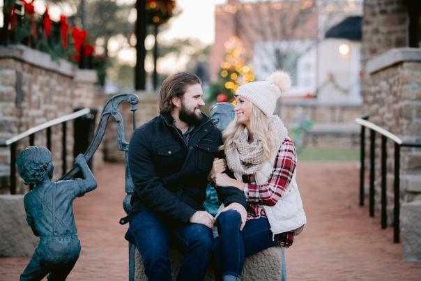 A couple sitting next to each other in BriHi Square