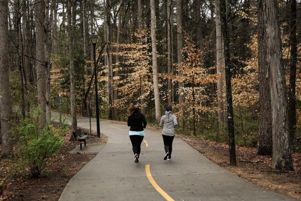 Running on Brook Run Trails