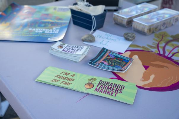 Vendors at the Durango Farmers Market during Summer