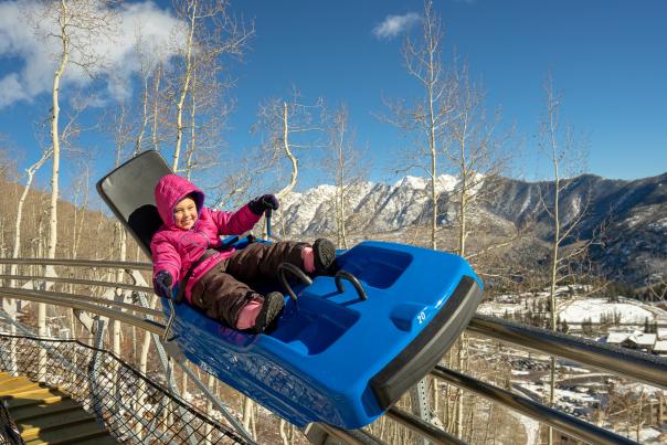 Alpine Coaster at Purgatory Resort During Winter