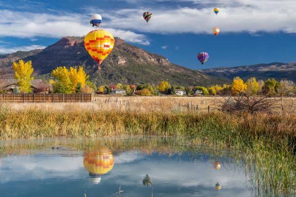 Animas Balloon Rally During Fall, Durango, CO