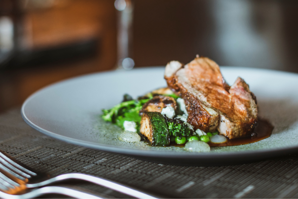 A plate of food from The Westwood restaurant in Beverley