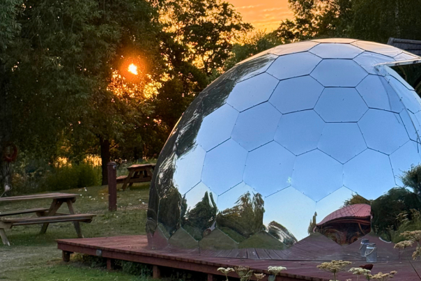 The new Starlight Mirror dome at Acorn Glade in East Yorkshire.