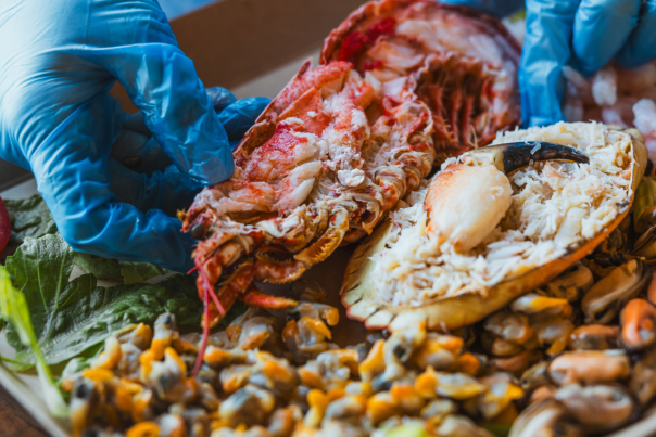 A platter of fresh shellfish from Bridlington