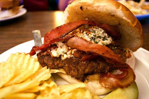Bacon Blue Burger at Court n House in Downtown Eau Claire