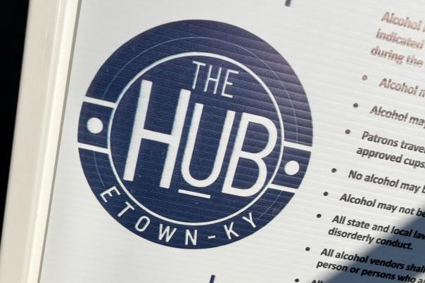 a picture of the hub sign