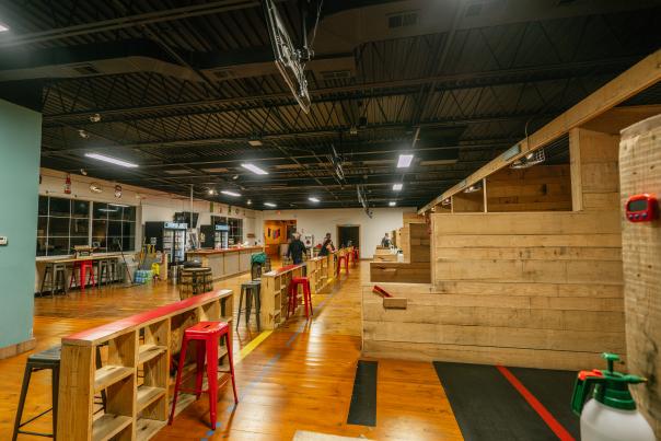 the indoor facility at axe play