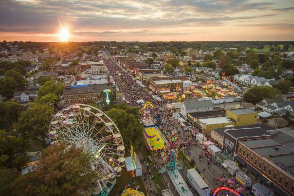 e is for everyone - Franklin Street - Fall Festival - Sunset