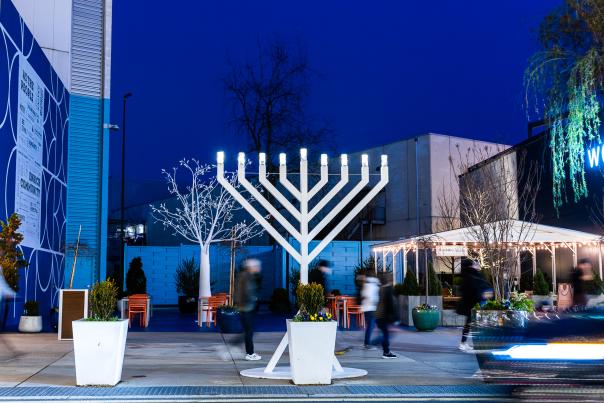Tall Menorah statute