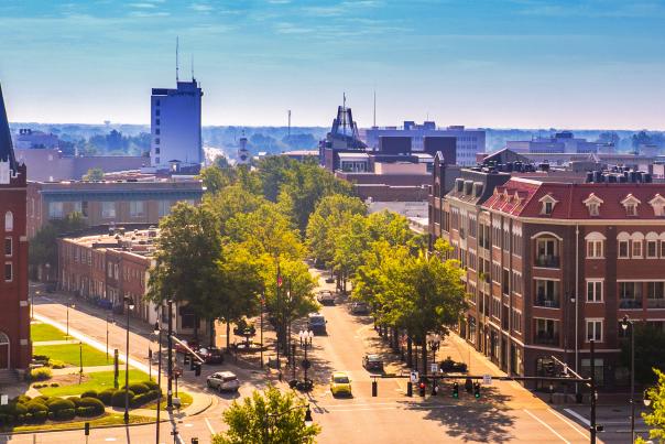 Image of Downtown Fayetteville NC skyline