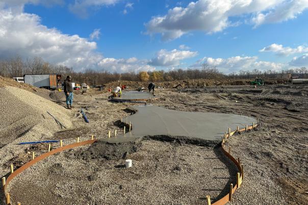 Construction of mini-golf course at Roseland Waterpark