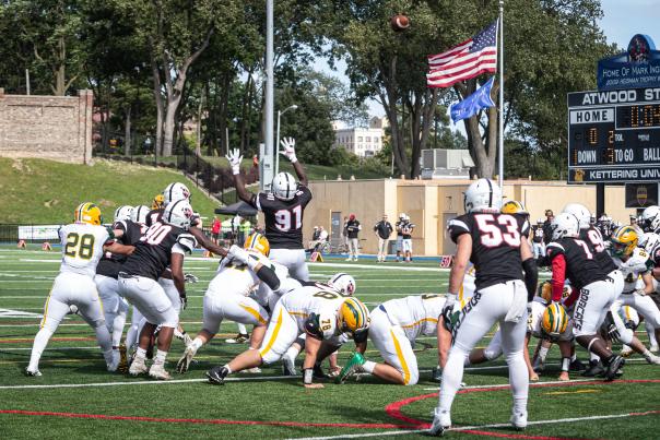 Area high school football teams compete in the Vehicle City Gridiron Classic at Kettering University’s Atwood Stadium