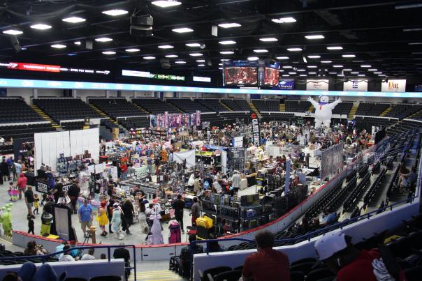 A photo from the stands of the Dort Financial Center of Really Cool Comic Con.