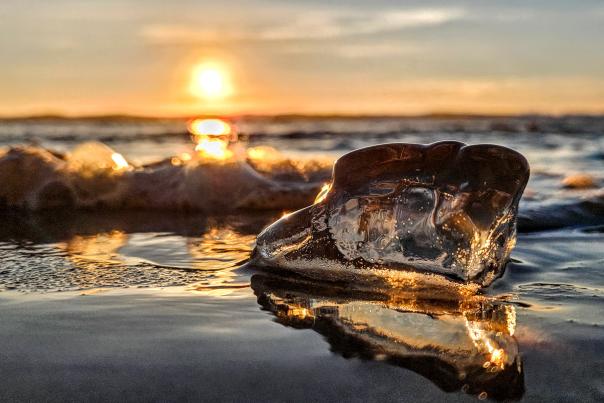 Reflections on the beach
