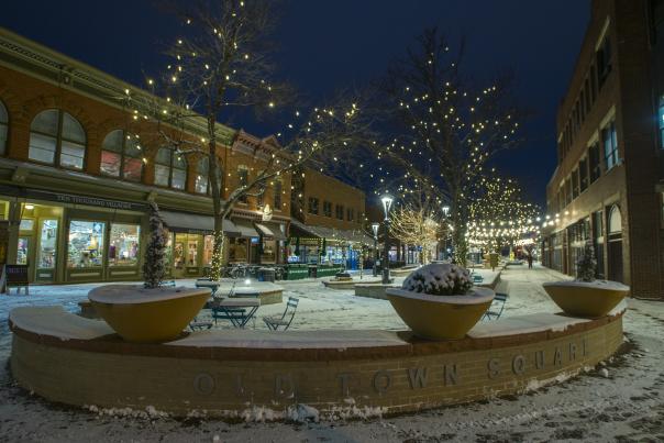Old Town Square Snow